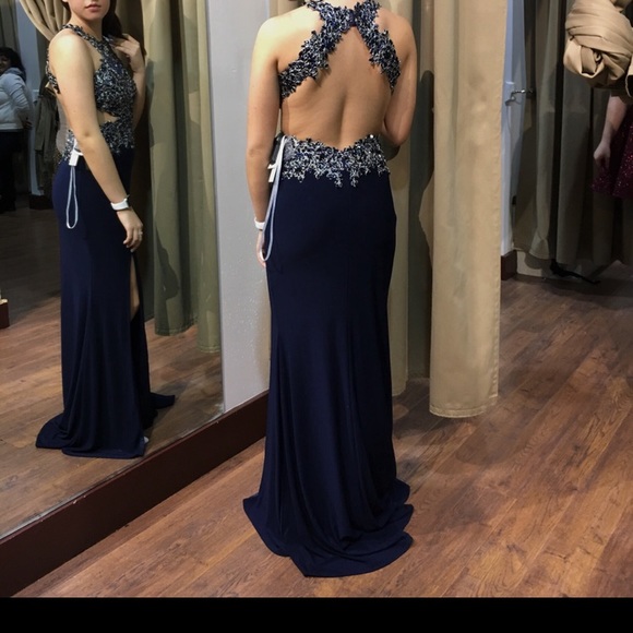 Navy Blue Prom/ Formal Dress - Picture 3 of 6
